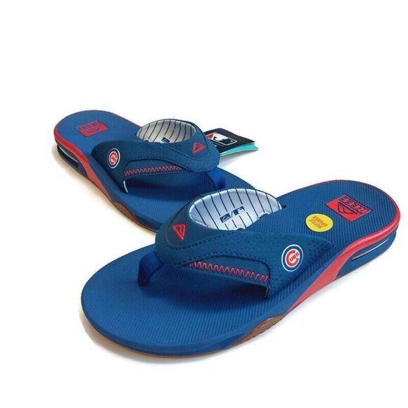 REEF Fanning X MLB Chicago Cubs Bottle Opener Sandals Mens Size 11 Womens 13 - Picture 5 of 12